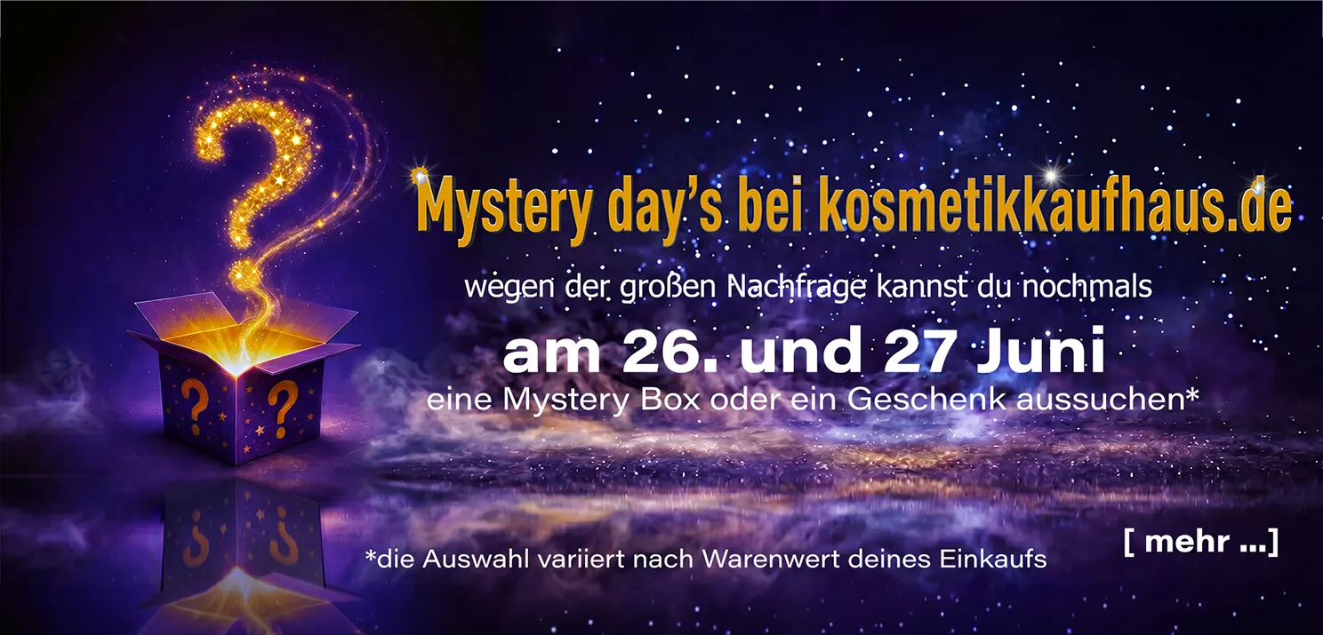 Suche eine Mystery Box oder ein Geschenk aus - die Auswahl variiert nach Warenwert deines Einkaufs