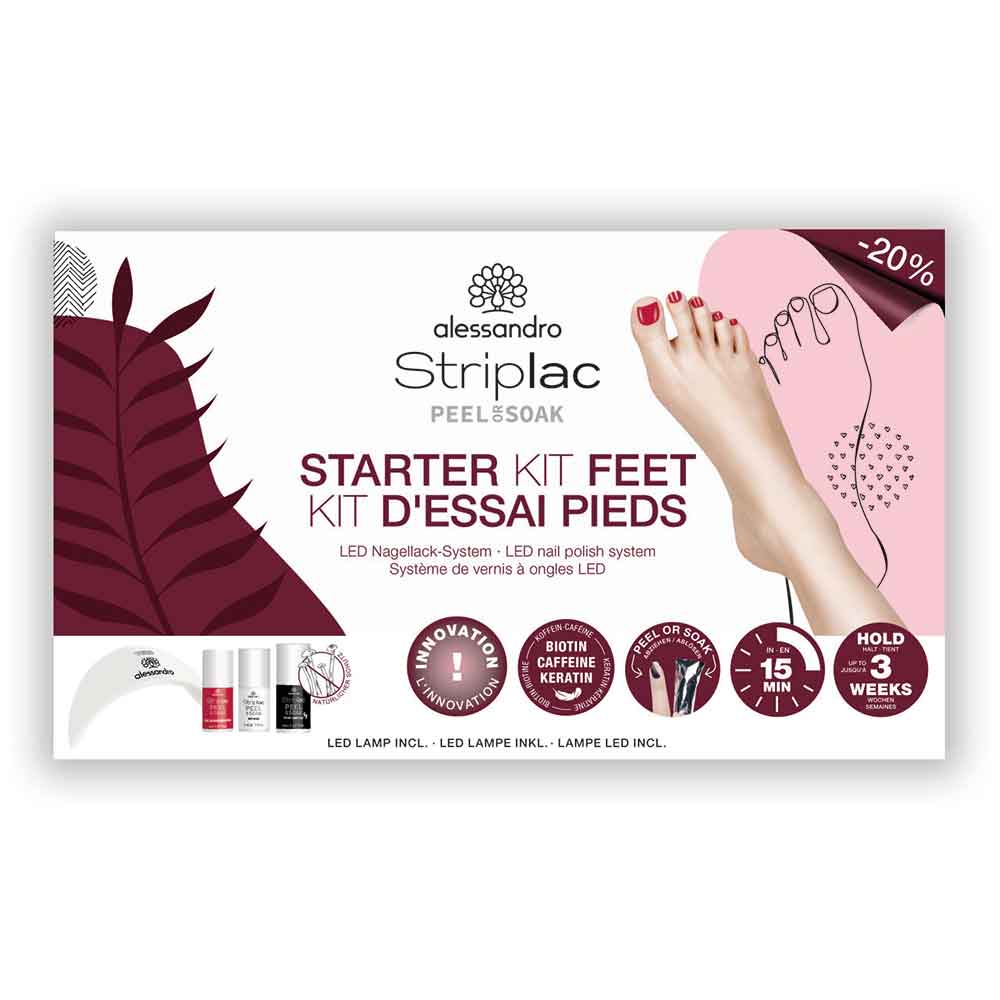 StripLac - Peel or Soak-Starter Kit Feet von Alessandro International bei  kosmetikkaufhaus.de online kaufen